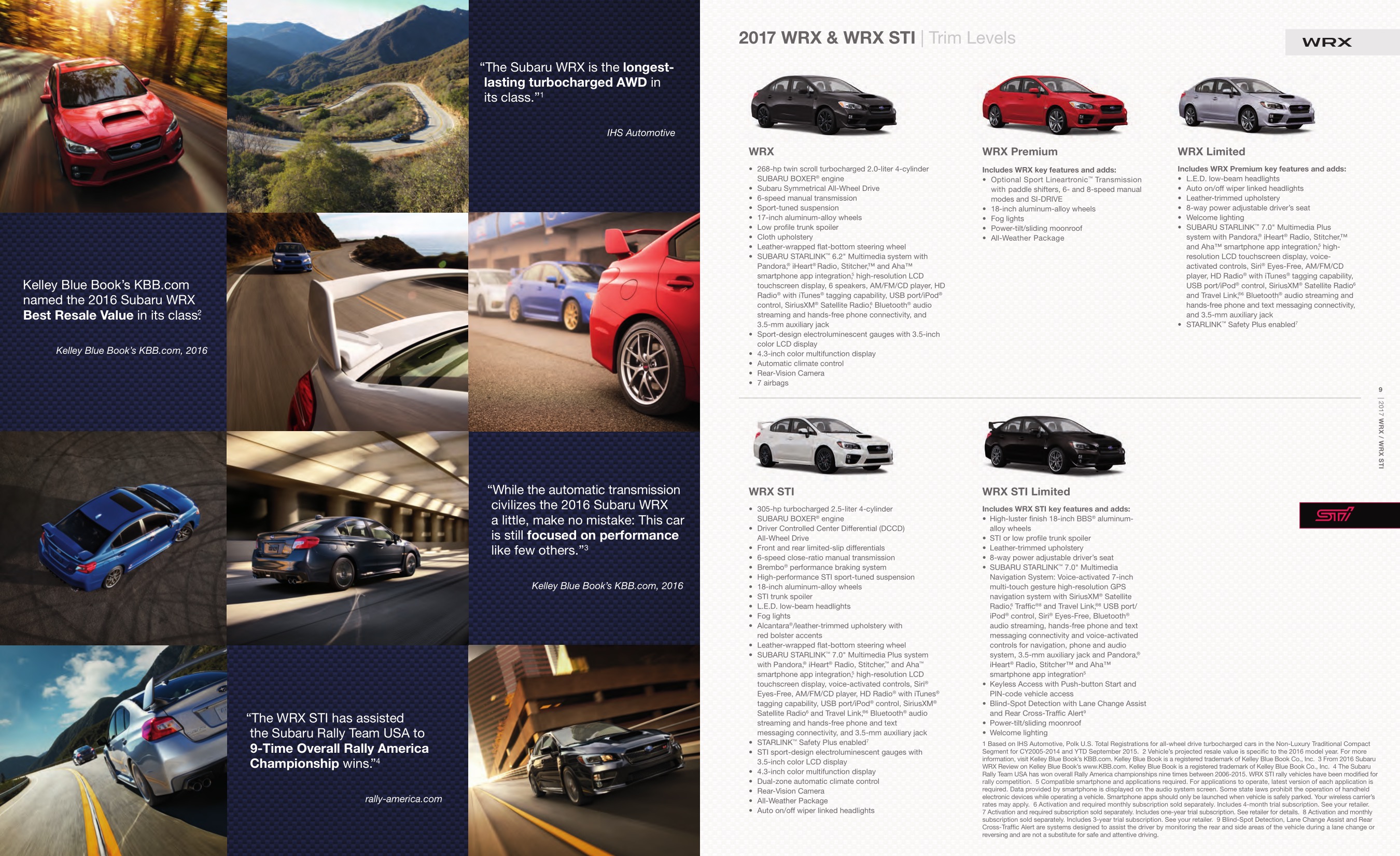 2017 Subaru Impreza WRX Brochure Page 8